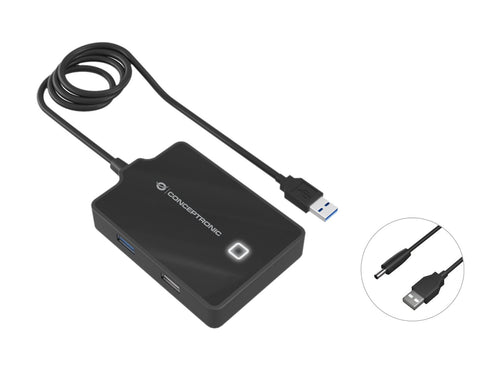 Conceptronic Hub USB 3.0 HUBBIES05B 4 Ports And Cable 90CM — image 1