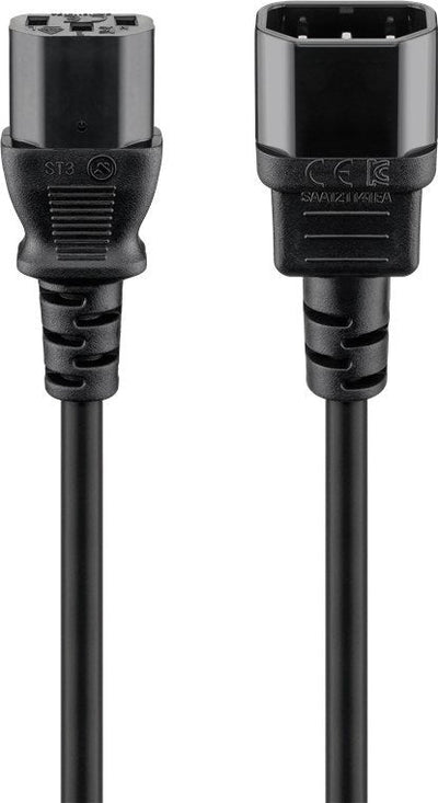 Goobay 95125 Cable Power C13 C14 Black 1M — image 1