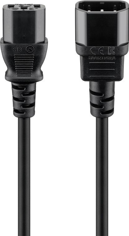 Goobay 95125 Cable Power C13 C14 Black 1M — image 1