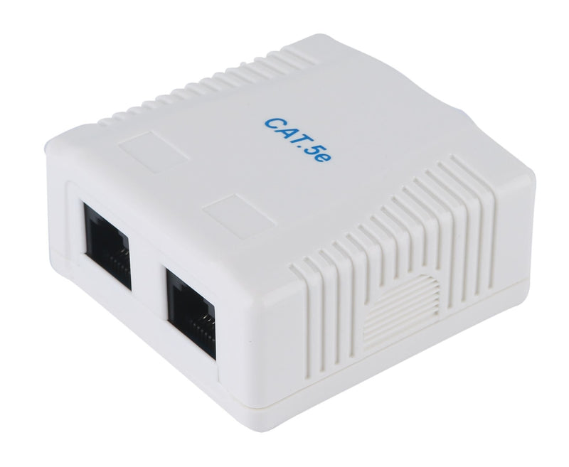 Roseta Surface Categoria 5E 2 Hembras RJ45 Colour White