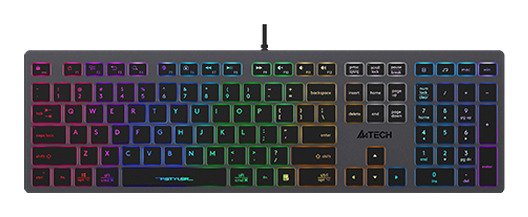 Teclado English A4TECH Fstyler FX60H (neon Backlit) USB QWERTY Negro Gris