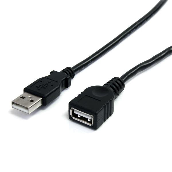 StarTech.com Cable 3M Extensión Alargador USB 2.0 USB a Male a USB a Female Black Cable Alargador USB (m) a US