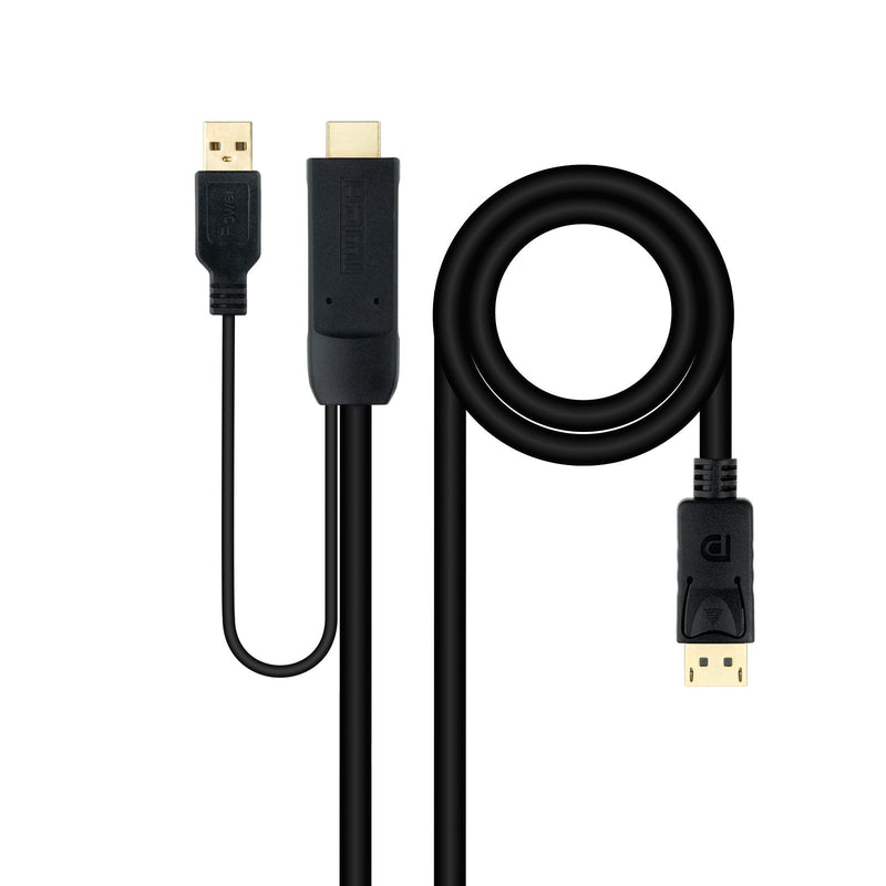 Cable Converter HDMI a Dp, HDMI/M-dp/M Black 1.8M