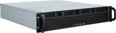 Case 19'' Ipc 2HE Rack 2U-2404L 2U-RACK Black Without Power Supply 2XUSB3.0 — image 1