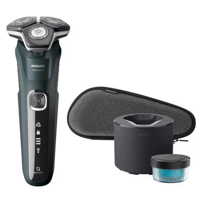 Philips Shaver Series 5000 S5884/50 Shaver Máquina Afeitar Rotación Trimmer Black Green — image 1
