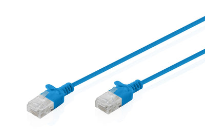 CAT.6 U-UTP Slim Network Cable, 0,3M, Blue — image 1