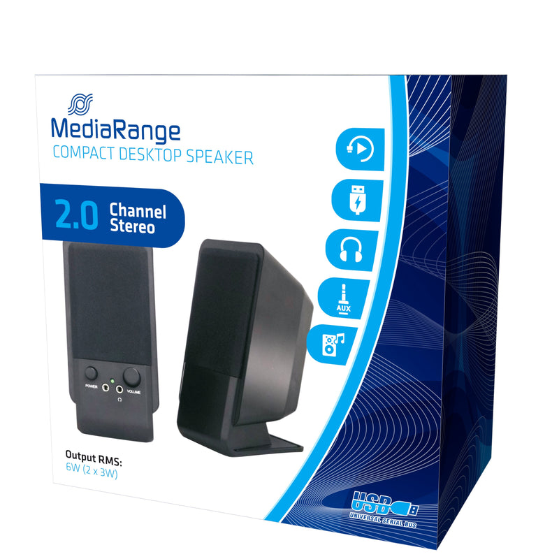 Mediarange MROS352 Speaker 1VÍA 6W Black Alámbrico