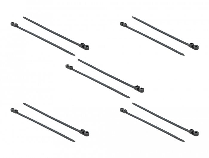 Delock 18953 Presilla Brida Input Paralela Poliamida Black 10 Pieces
