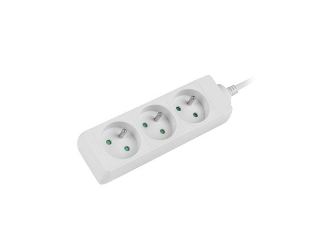Lanberg PS0-03E-0300-W Base Múltiple 3M 3 Salidas AC Indoor White