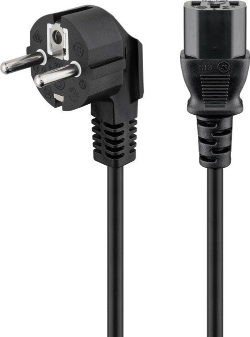 Goobay 59566 Cable Transmisión Black 1,8M Plug Type F C13 Acoplador — image 1