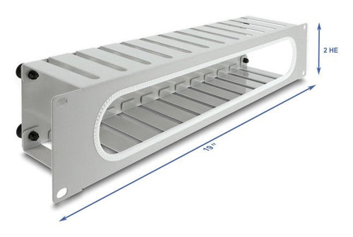 Delock 19? 2 He Organiser Cables Rangierpanel With Opening And Protector Bordes Grey — image 1
