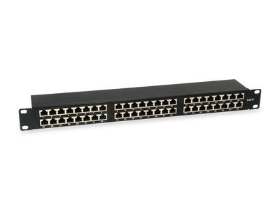 Equip Patchpanel 48x RJ45 CAT.6 19 1HE Black — image 1