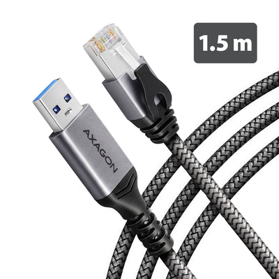 Axagon ADE-AM15 USB-A Gigabit Ethernet Adapter With Integrated CAT.6 RJ-45 Network Cable (1.5M), Asix AX88179B — image 1