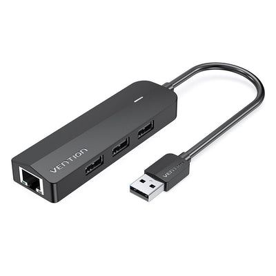 Vention Docking USB 2.0 Chpbb 3x USB 1XMICRO USB Pd 1x RJ45 Black — image 1