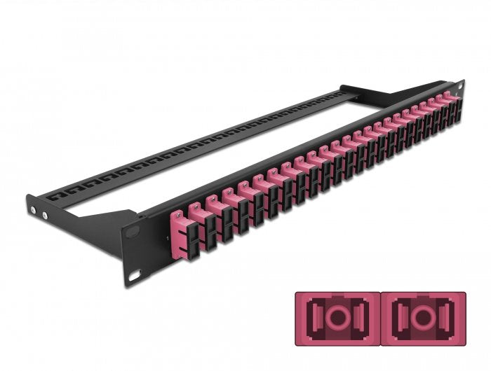 Delock Patch Panel Fibre 19 24 Ports Sc Duplex Violet