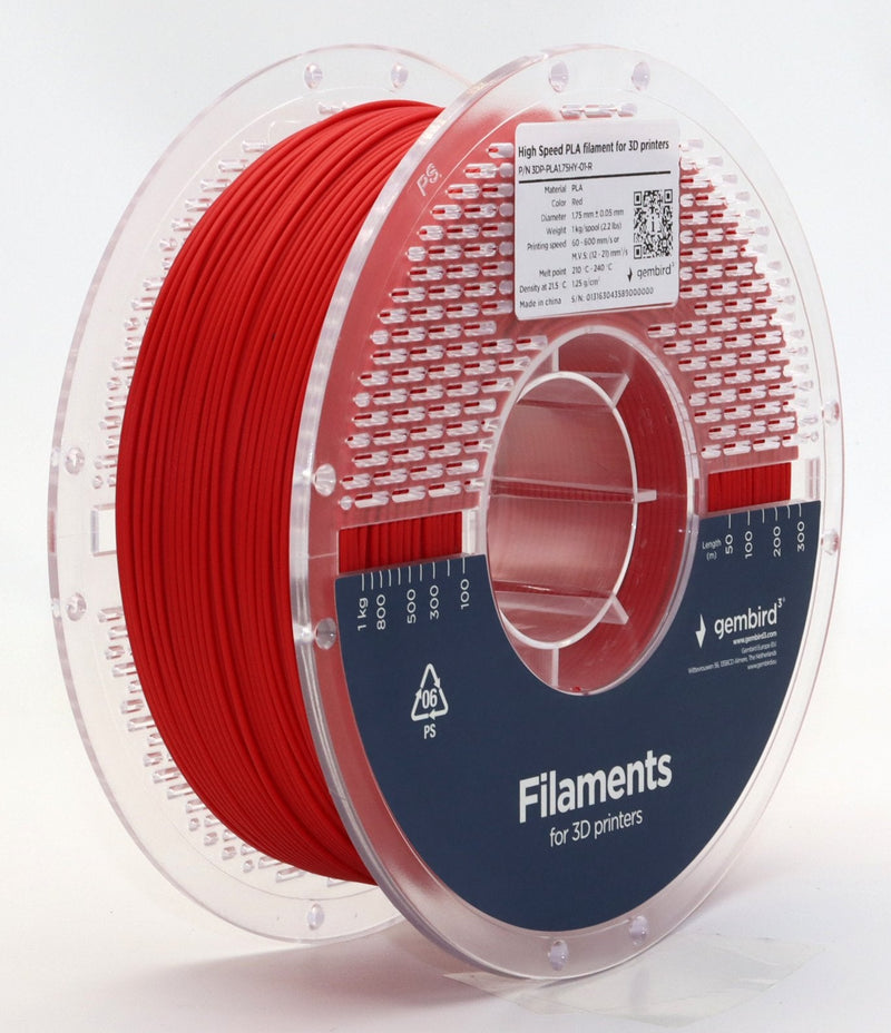 Gembird High Speed Pla Filament Red 1.75MM 1KG