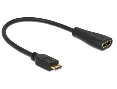 Delock Adapter Mini HDMI Male HDMI Female - 23CM - High Speed With Ethernet — image 1
