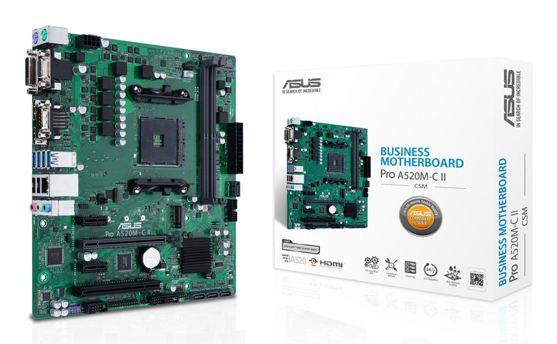ASUS Motherboard Pro A520M-C Ii Csm AMD, AM5,DDR4,MATX