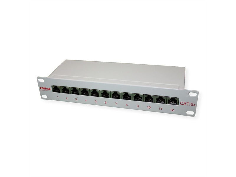 Roline 10-PULGADAS Patchpanel 12 Ports, CAT.6A (class Ea), Apantallado