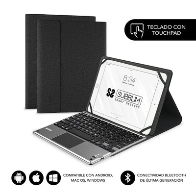 Subblim Case With Keyboard Keytab Pro Bluetooth Touchpad Tablets 10.1'-10.8' Black — image 1