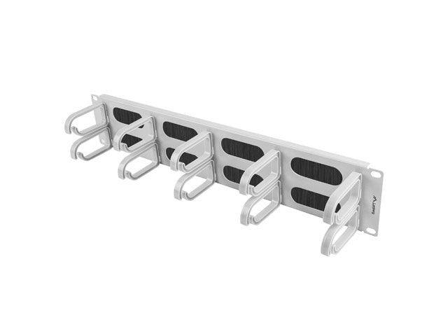 Lanberg Panel Escobilla Gestión Cables 19 10 Rings - Type B 2U Grey