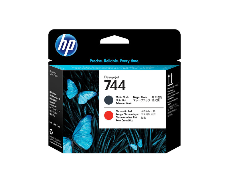 HP Designjet 744 Head Printing Black Matte And Red