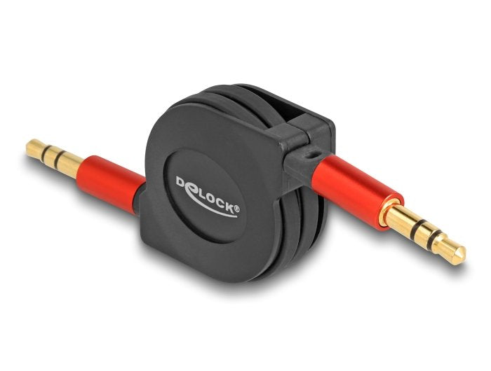Delock 85369 Cable Retractable Audio With Connector Stereo 3,5MM And 3 Pines Male a Male 90CM