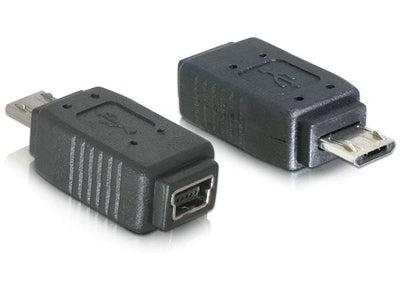 Delock Adaptor USB Micro-b Plug To Mini USB 5PIN Jack — image 1