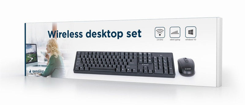 Gembird Keyboard KBS-W-01 RF Wireless QWERTY Black