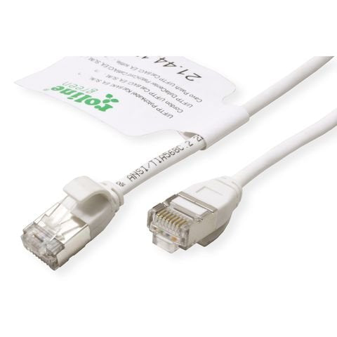 Roline Green U FTP Network Cable CAT.6A (class Ea), Lsoh, Slim, White 5M