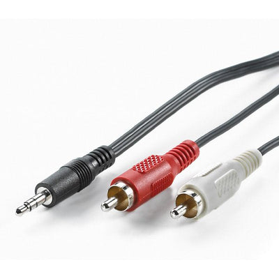 Value 3.5MM (m) - Cinch (2X M) Cable 1.5M Cable Audio 1,5M 3,5MM 2 X Rca Black — image 1