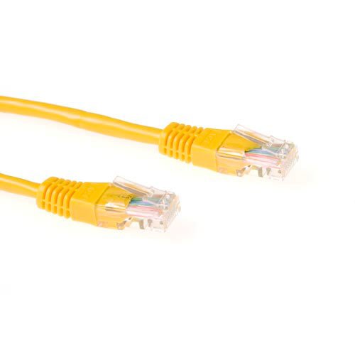 Yellow 3 Meter U UTP CAT.6 Patch Cable With RJ45 Connectors