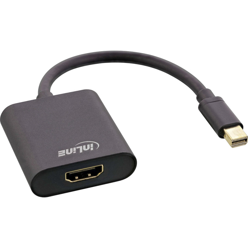 Inline Adapter Mini DisplayPort HDMI Aluminium With Audio, 4K/60HZ, Black 0,15M