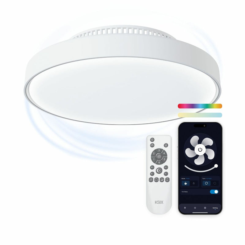 Ceiling Fan with Light KSIX Mistral White (Refurbished D)