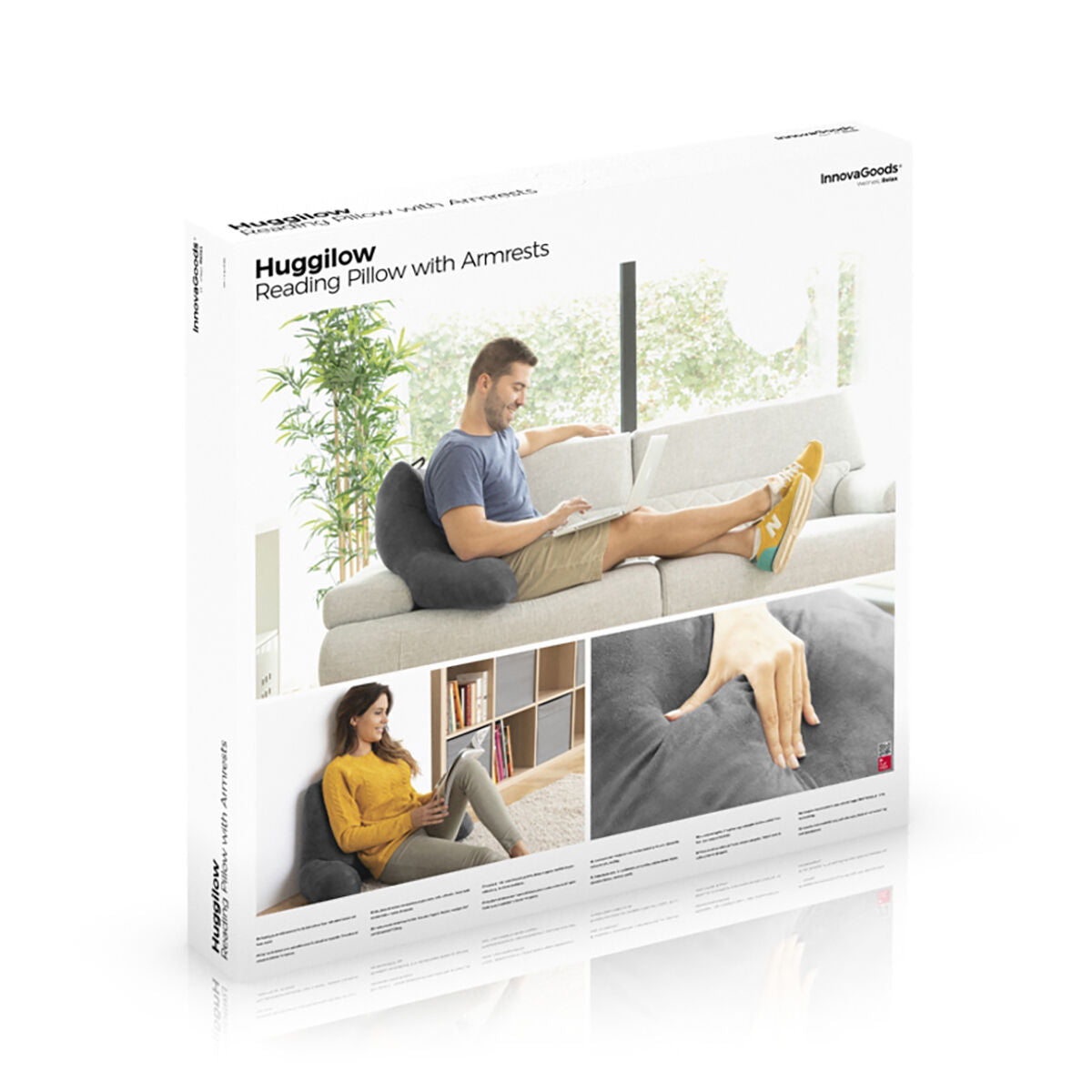 Reading Pillow with Armrests Huggilow InnovaGoods