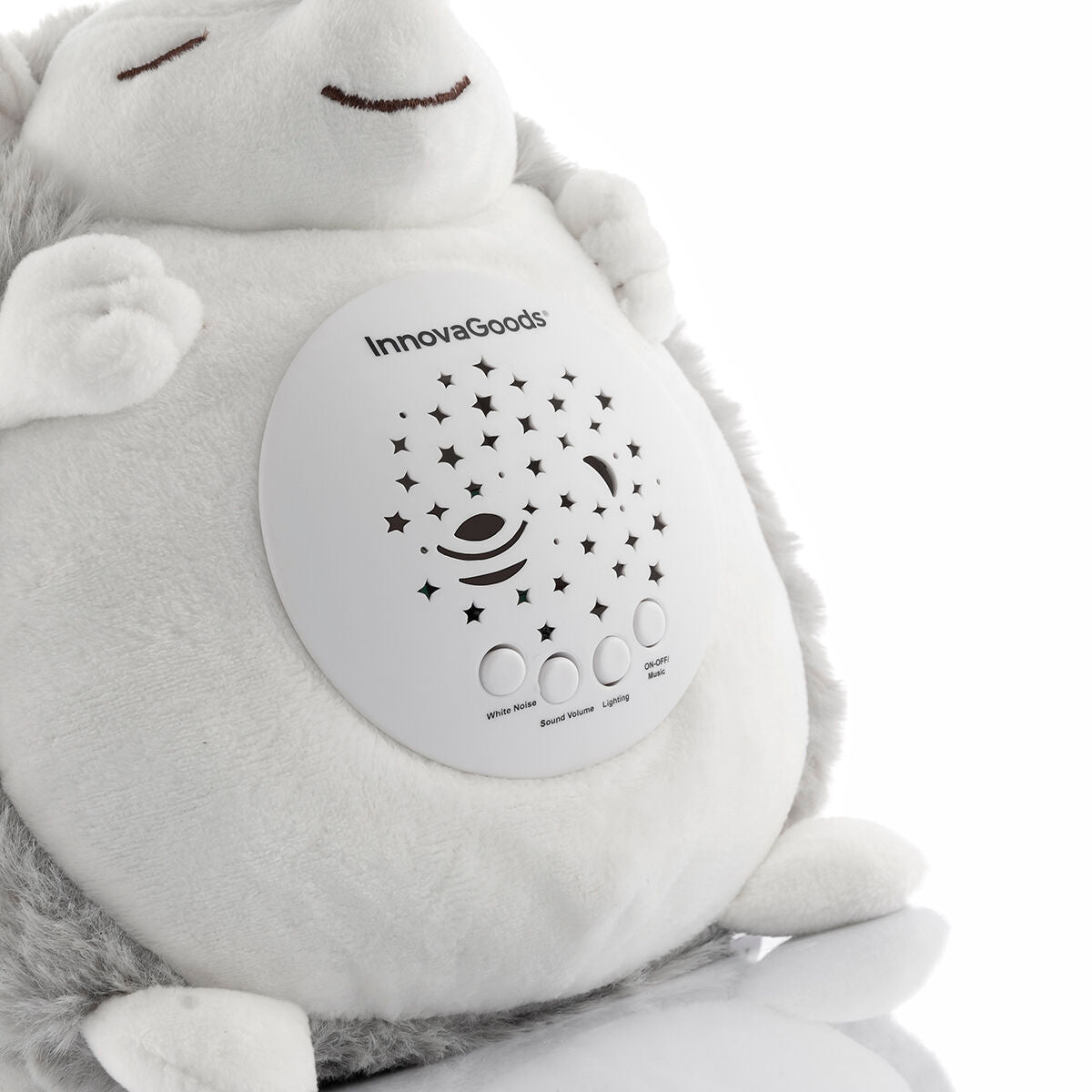 Innovagoods Hedgehog Soft Toy With White Noise And Nightlight Projector Spikey Innovagoods