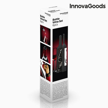 Bottle Wine Set InnovaGoods Black Metal Stainless steel (Refurbished B)