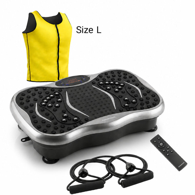 Vibration Platform Pack with Speaker, Elastic Bands, Remote Control and Sauna Vest Men L InnovaGoods