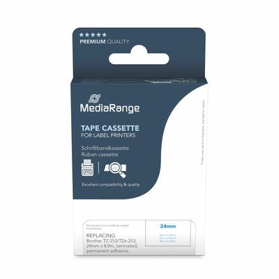 Mediarange Tape Aprox. Brother TZ-253 TZE-253 24MM 8M Black — image 1