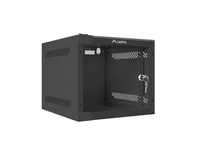 Lanberg Cabinet Rack 10 Assembly Wall 4U / 280X310 Autoarmas (paquete Flat With Door Glass Black Lanberg — image 1