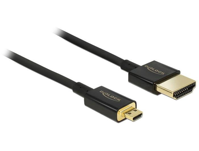 Delock HDMI Cable Ethernet a - HDMI Micro D M/M 0.50M 3D 4K Sli