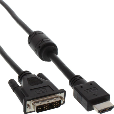 Inline HDMI Cable -DVI 19 Pines Male a 18 + 1 Male + Inductor Ferrita Black 1,8M — image 1