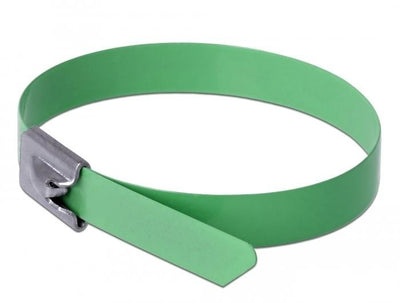 Delock Cable Ties Steel Inoxidable L 200 X B 7,9MM Green 10 Pieces — image 1