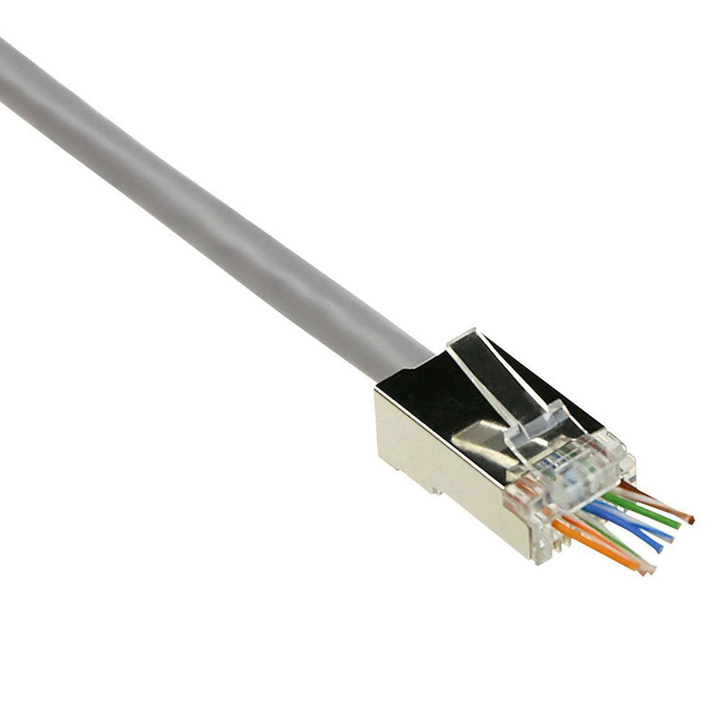 RJ45 (8P 8C) CAT.6 Easyconnect Shielded Modulaire Connector For Round Cable With Solid Or Stranded Conductors