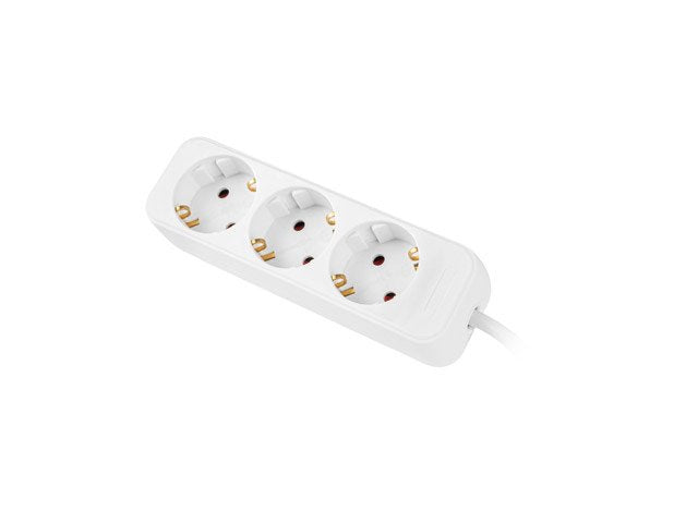 Lanberg Power Strip 3 Sockets Schuko White 1.5M