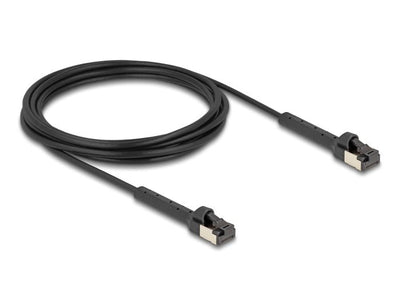 Delock RJ45 Slim Network Cable CAT.8.1 U FTP Acodable Up To 40Gbps Black 3M — image 1