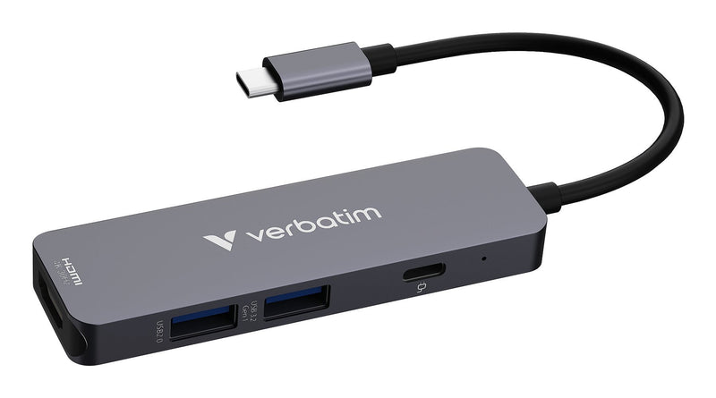 Verbatim 32155 Hub Interfaz USB 3.2 Gen 1 (3.1 Gen 1) Type-c 5000 Mbit/S Grey