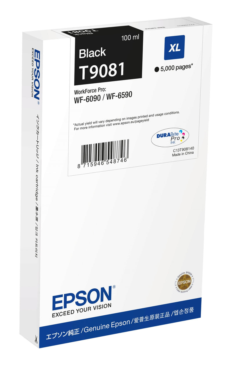 Epson C13T90814N Genuine Ink (xl) Black Workforce Pro WF-6090 / WF-6590