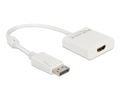 Delock Adapter DisplayPort 1.2 Male a HDMI Female 4K Activo White — image 1