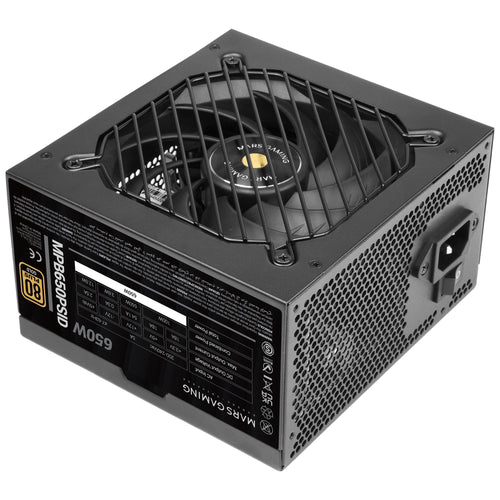 Mars Gaming Power Supply 650W MPB650PSID ATX3.1 80 + Gold Pfc Activo PCIE5.1 12V-2X6 Dc-dc Digital Smd Black — image 1